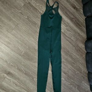 Free People Movement Womens sz M/L full one-piece Suit, Dark Green NWOTS